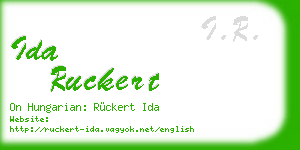 ida ruckert business card